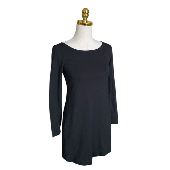 THEORY | Women’s Pryor Kalion Zipper Sleeve Shift Mini Dress Solid Black Size M - Picture 3 of 8